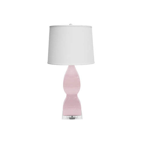Worlds Away Gwyneth Lamp, Blush Pink