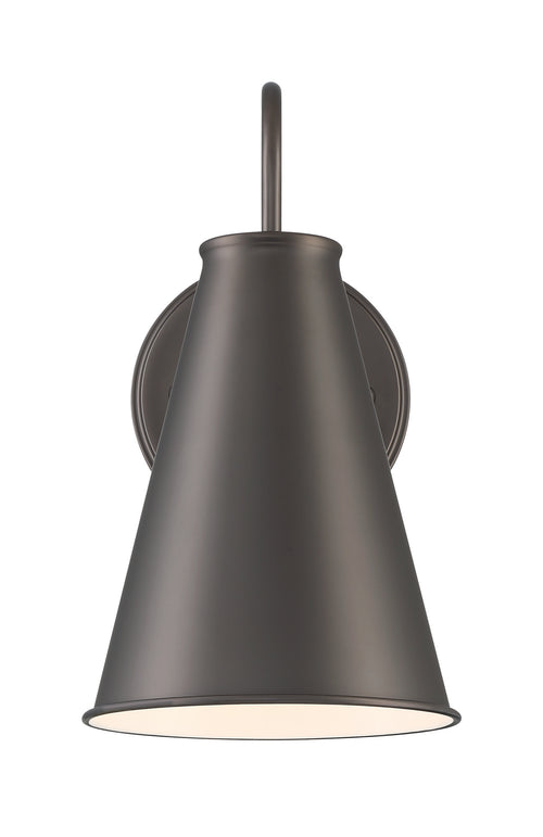 Lumanity Lincoln Tapered Metal 7" Dome Dark Graphite Bronze Wall Sconce Light