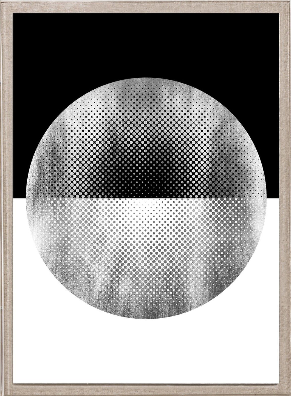 Natural Curiosities Halftone Circles Silver Framed Artwork