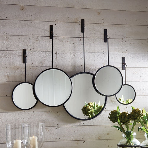 Maison Noir Pendulum Mirrors, Set Of 5