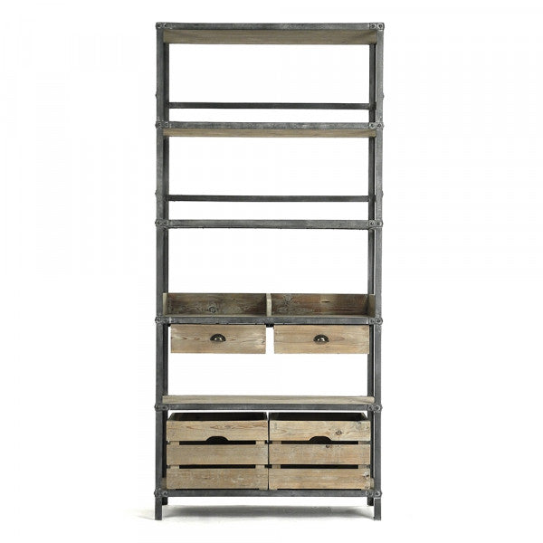 Zentique Arley Rack Weathered Grey, Rustic Metal