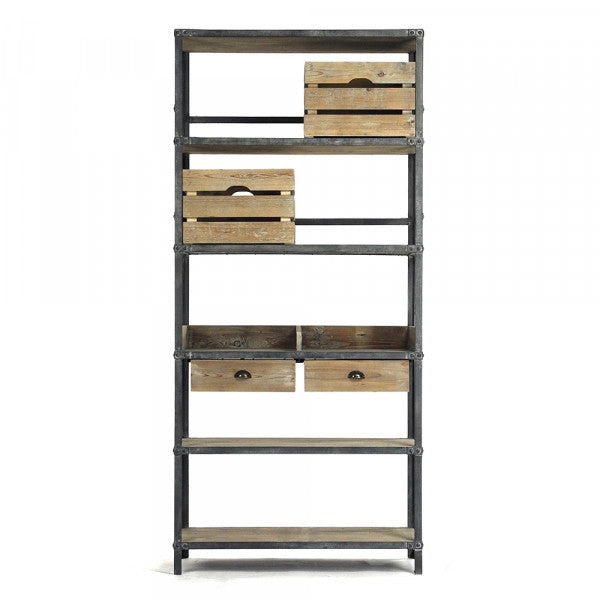 Zentique Arley Rack Weathered Grey, Rustic Metal