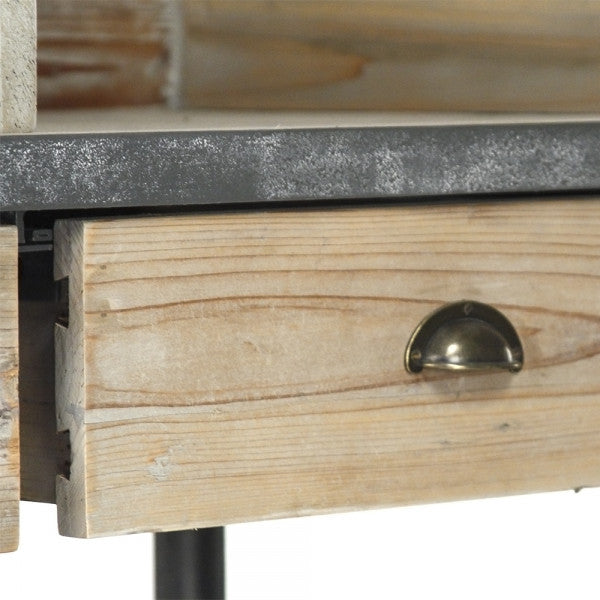 Zentique Arley Rack Weathered Grey, Rustic Metal