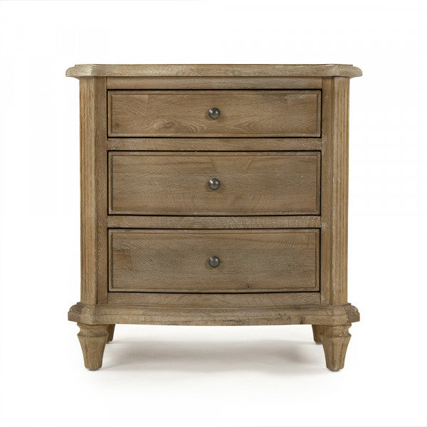 Zentique Edmund Night Stand Limed Grey Oak