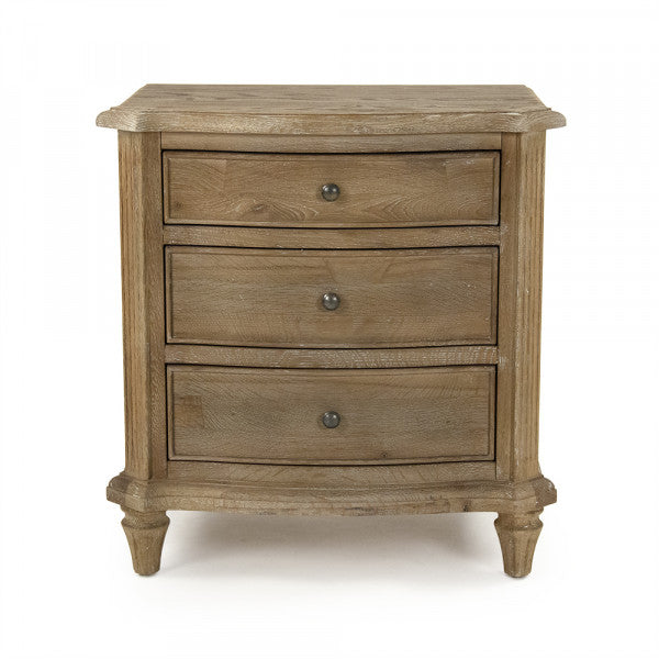 Zentique Edmund Night Stand Limed Grey Oak