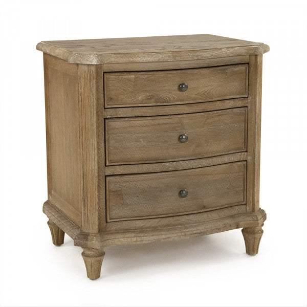 Zentique Edmund Night Stand Limed Grey Oak