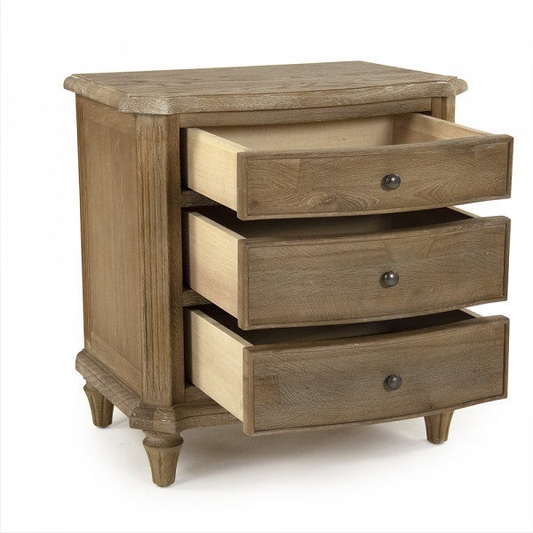 Zentique Edmund Night Stand Limed Grey Oak