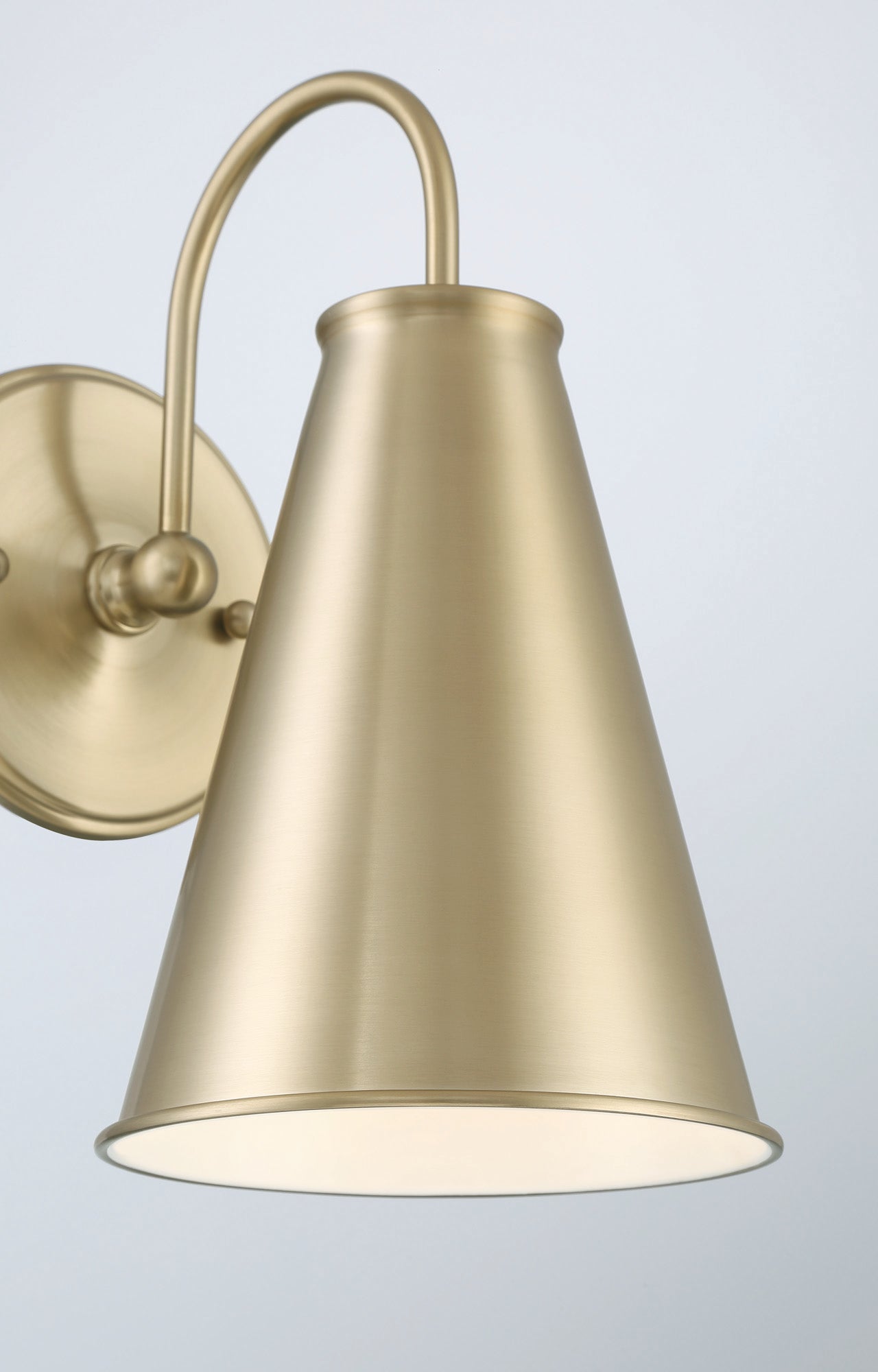 Lumanity Lincoln Tapered Metal 7" Dome Antique Brass Wall Sconce Light