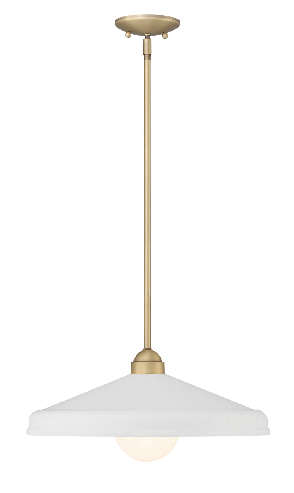 Lumanity Brooks Matte White 18" Adjustable Barn Light Pendant