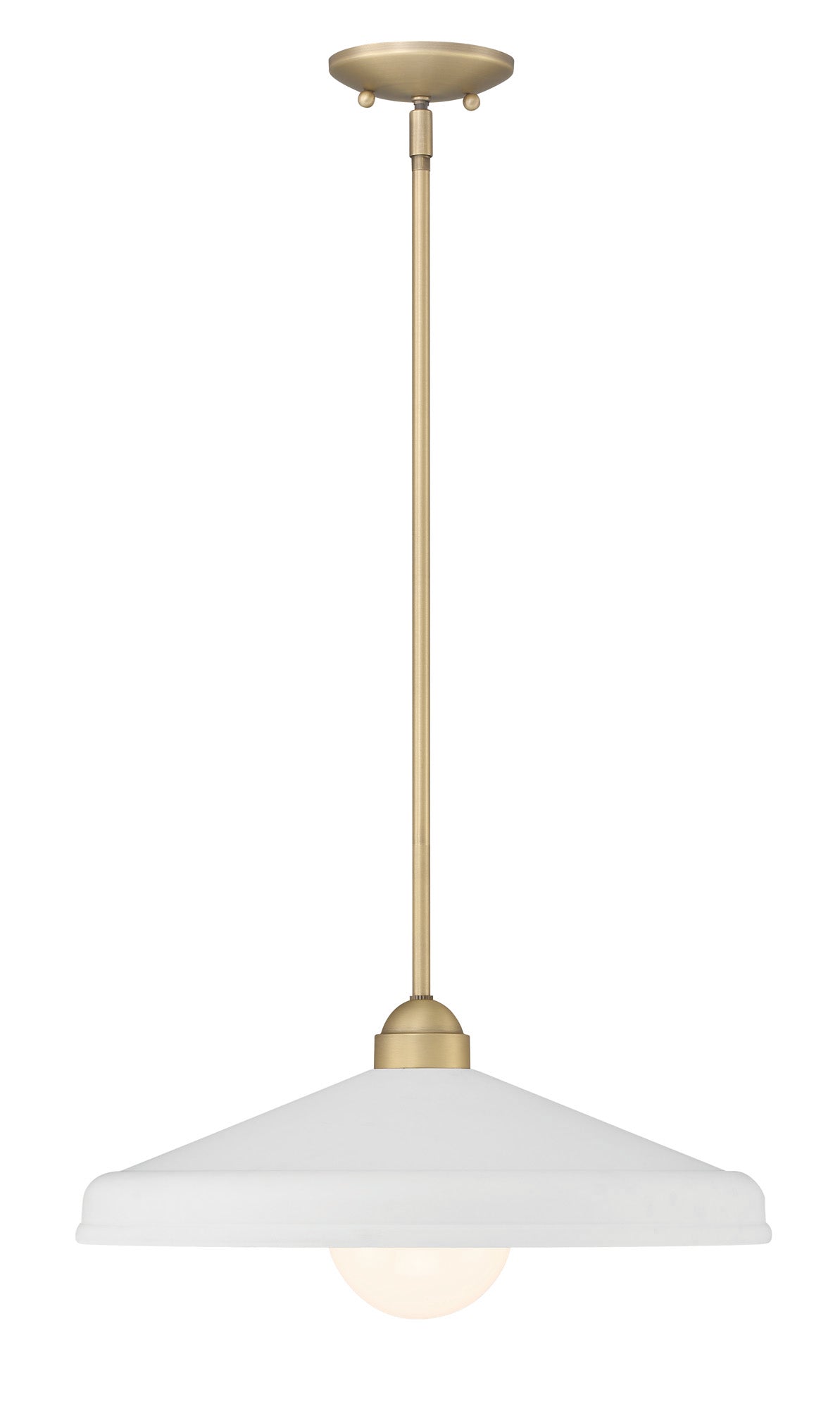 Lumanity Brooks Matte White 18" Adjustable Barn Light Pendant