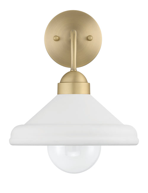 Lumanity Brooks Matte White 10" Wall Sconce Barn Light With Bulb