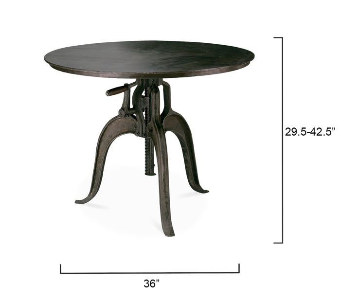 Jamie Young Americana Crank Table In Gun Metal