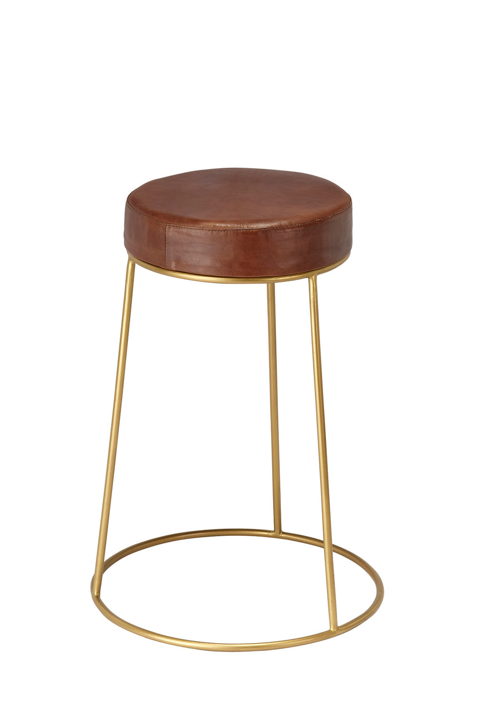Henry Round Leather Counter Stool Lifestyle by JY