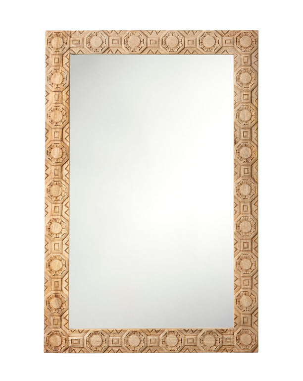 Jamie Young Relief Carved Rectangle Mirror