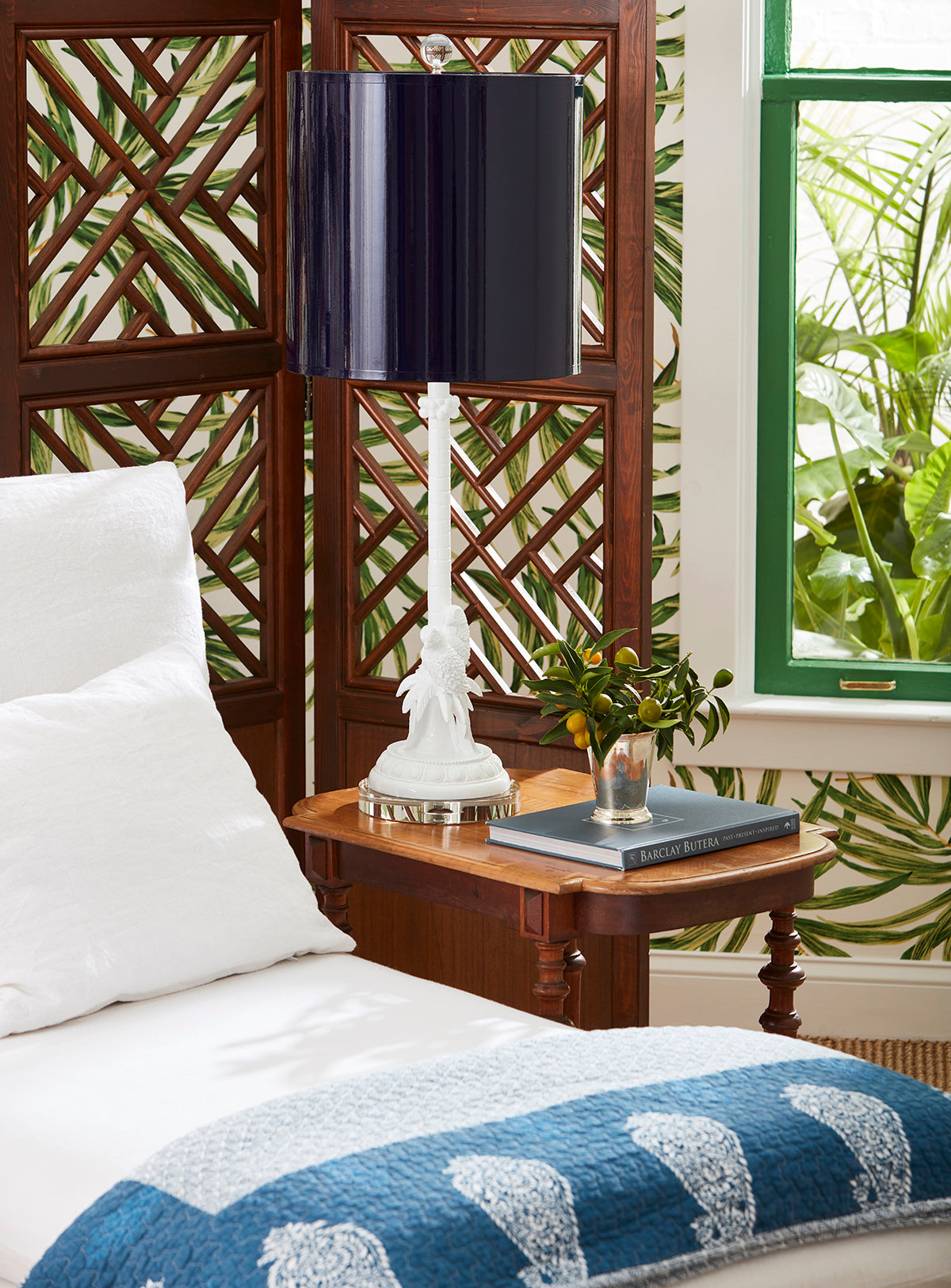 Couture Lighting Parrot + Palm Table Lamp Base Only