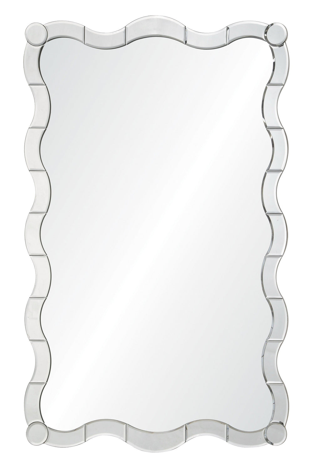 Jamie Drake for Mirror Home, Wave Mirror in Silver Leaf