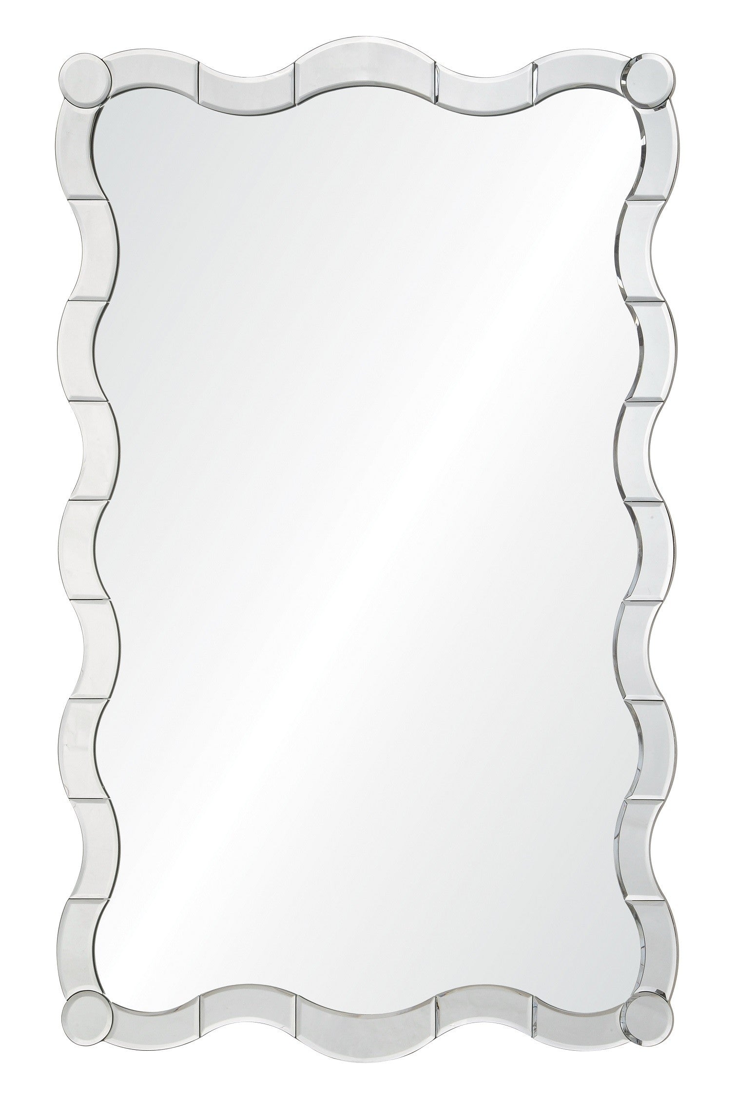 Jamie Drake for Mirror Home, Wave Mirror in Silver Leaf