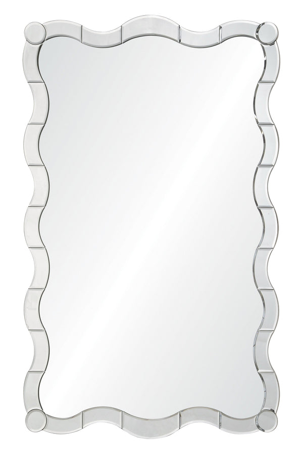 Jamie Drake for Mirror Home, Wave Mirror in Silver Leaf