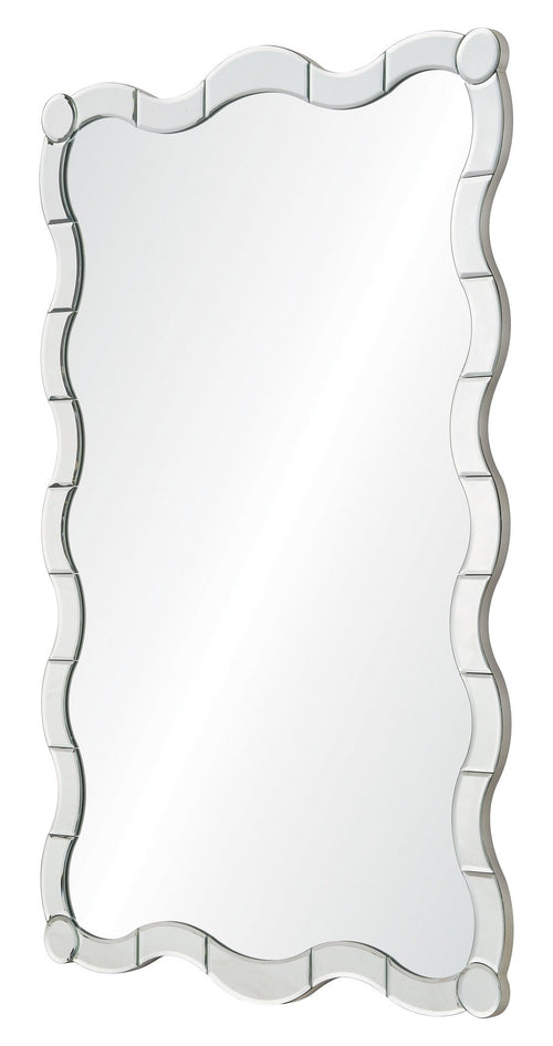 Jamie Drake for Mirror Home, Wave Mirror in Silver Leaf