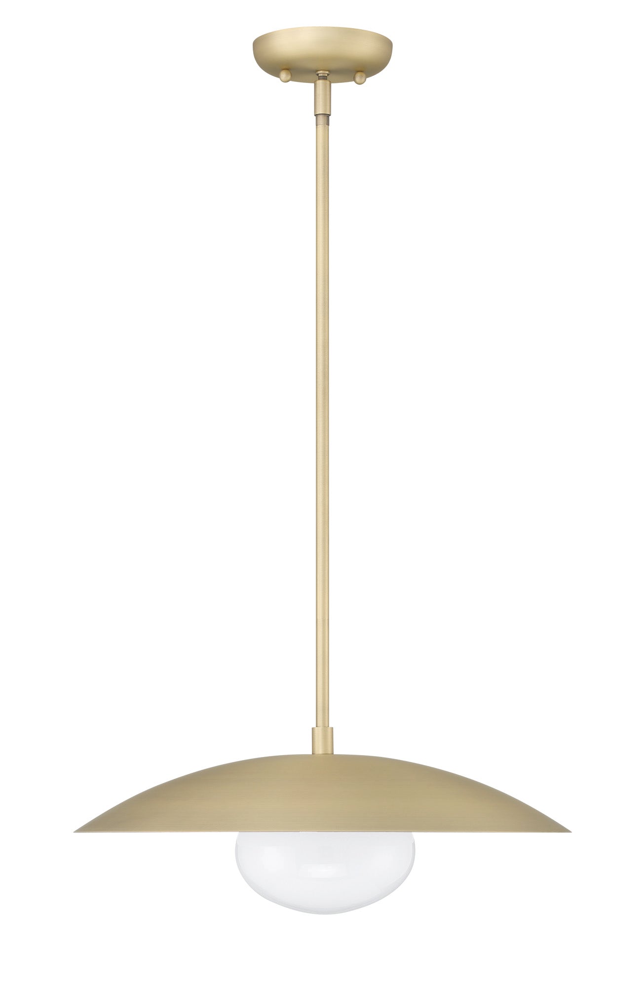 Lumanity Declan Modern Disc Satin Brass 18" Pendant Ceiling Light