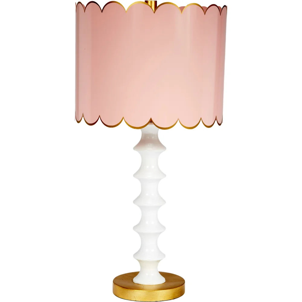 Old World Designs Eloise Lamp with Scalloped Shade - Ivy Home