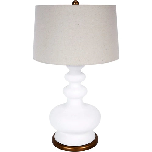 Whitley White Gesso Lamp by Old World Designs