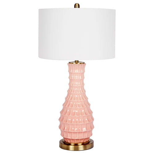 Zara Blush Pink Ceramic Lamp by Old World Designs