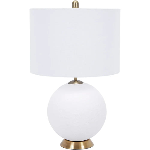 Tilly White Cement Ball Lamp by Old World Designs