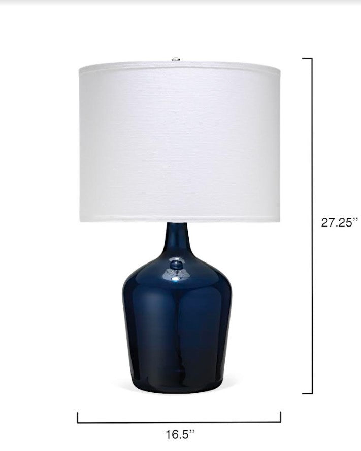 Jamie Young Plum Jar Table Lamp, Medium In Navy Blue