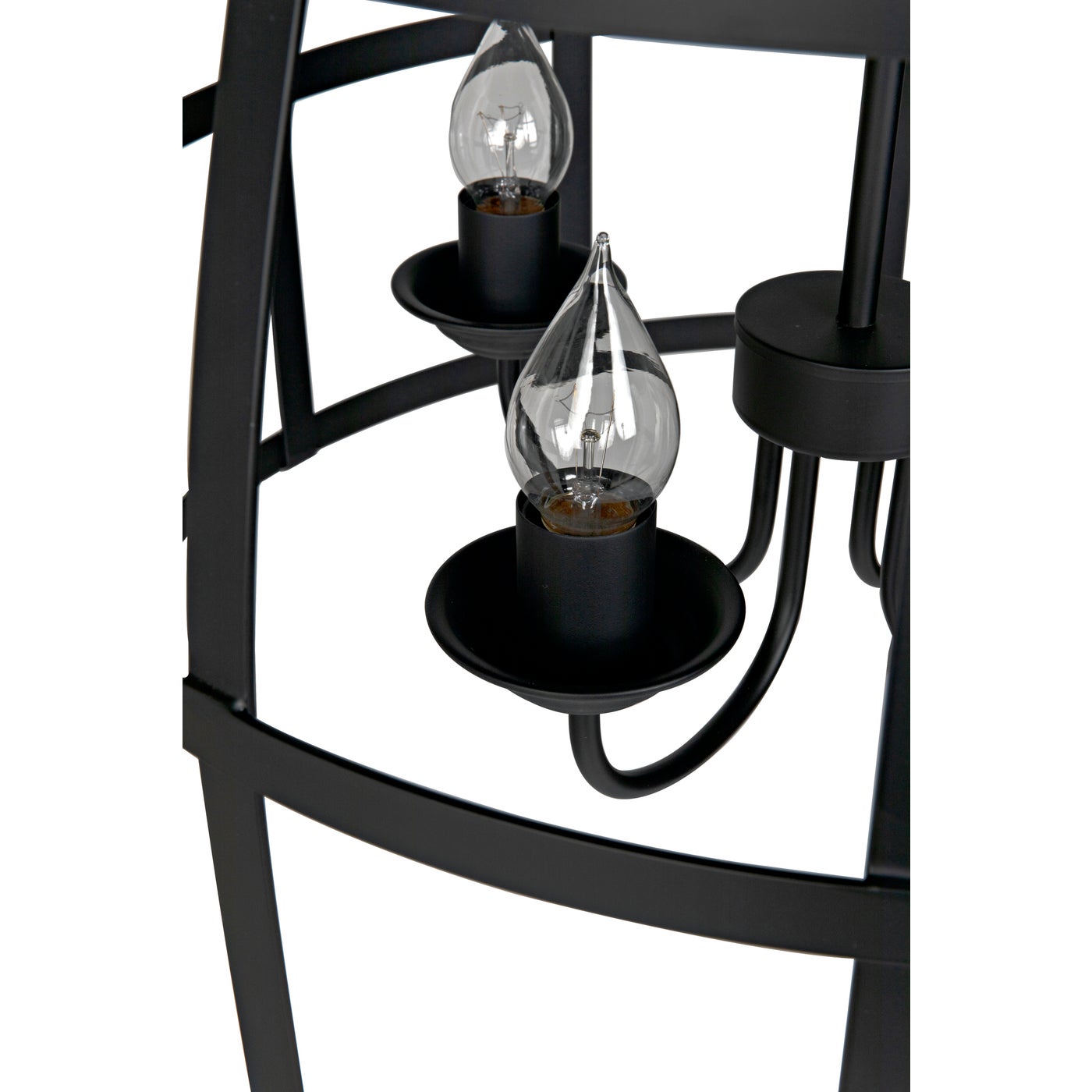 Noir Birdcage Pendant 305, Black Steel