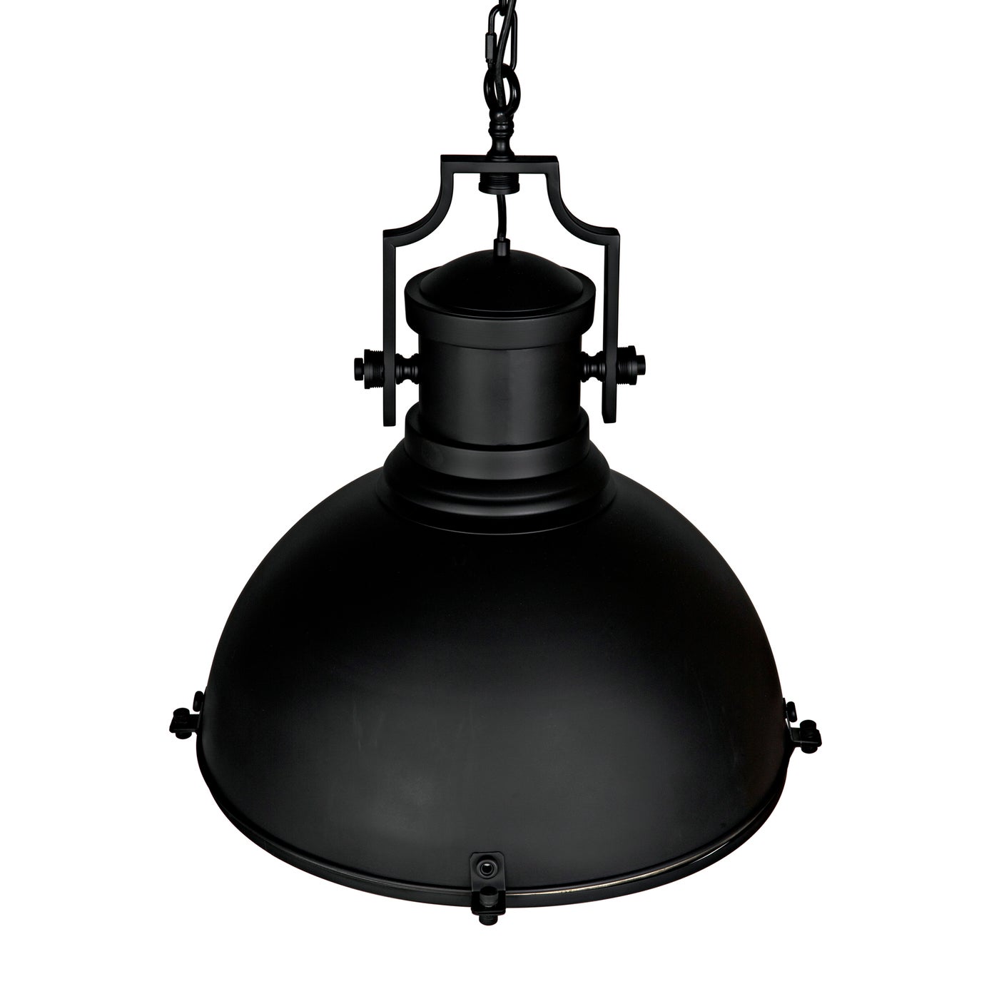 Noir Metal Marine Fixture Pendant, Black Steel