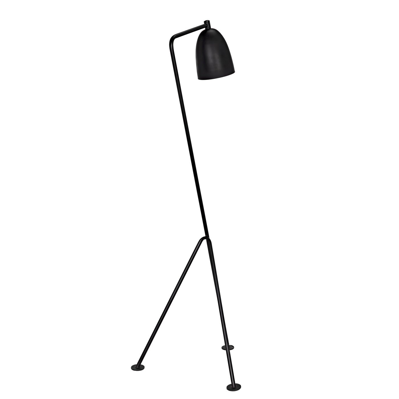 Noir Asti Floor Lamp, Black Steel