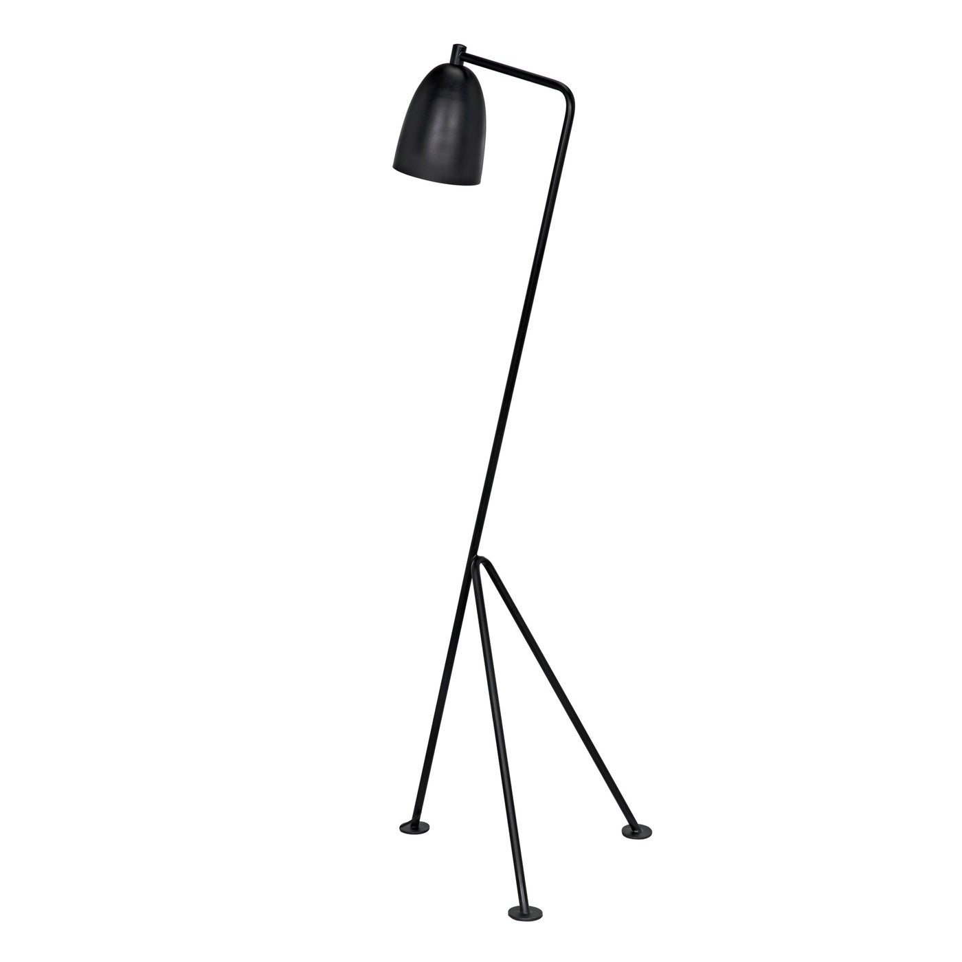 Noir Asti Floor Lamp, Black Steel