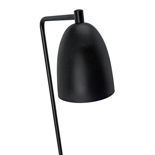 Noir Asti Floor Lamp, Black Steel