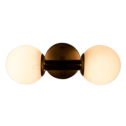 Noir Antiope Sconce, Antique Brass And Glass