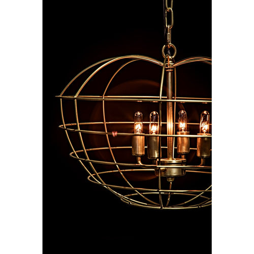 Noir Mo Pendant, Metal With Brass Finish