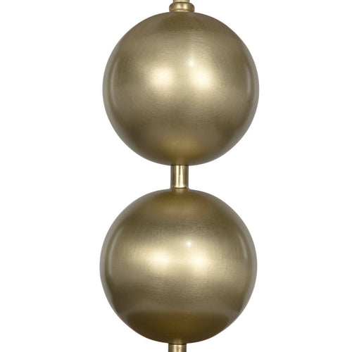 Noir Tulum Table Lamp With Shade, Metal With Brass Finish
