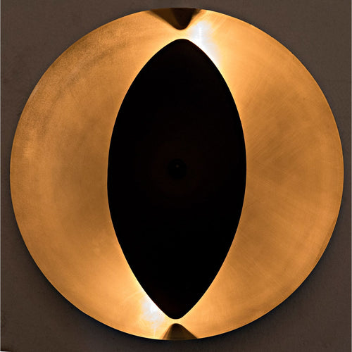 Noir Bengal Sconce, Steel With Brass Finish