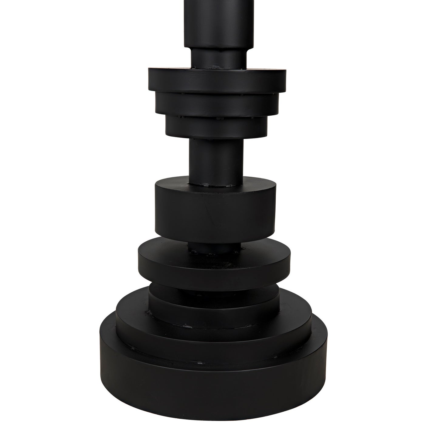 Noir Wilton Floor Lamp With Shade, Black Steel