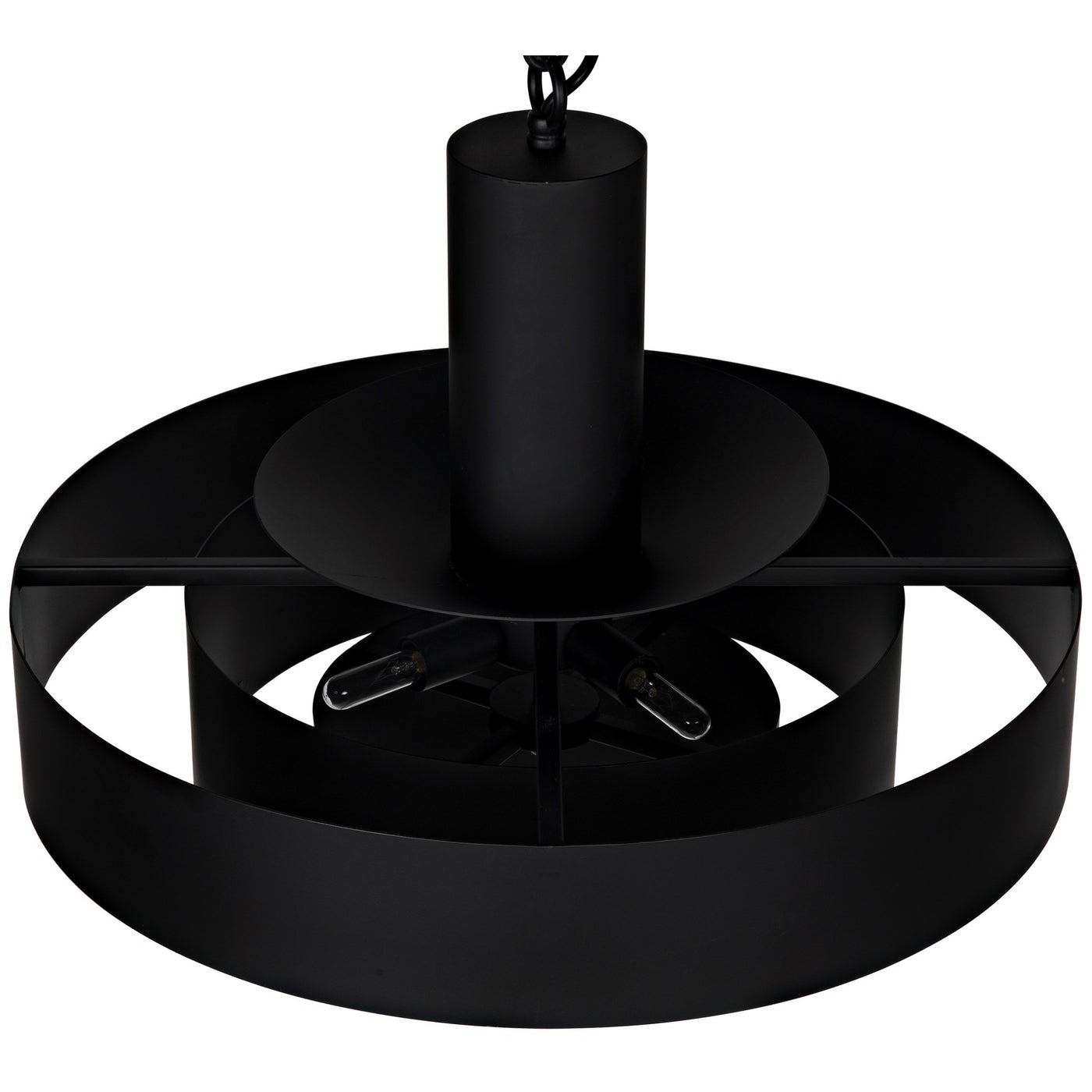 Noir Parlor Pendant, Black Steel