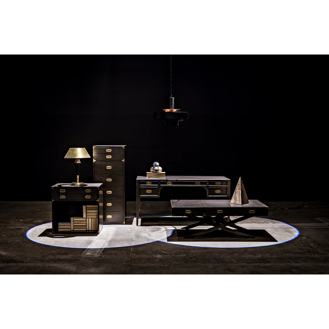 Noir Parlor Pendant, Black Steel