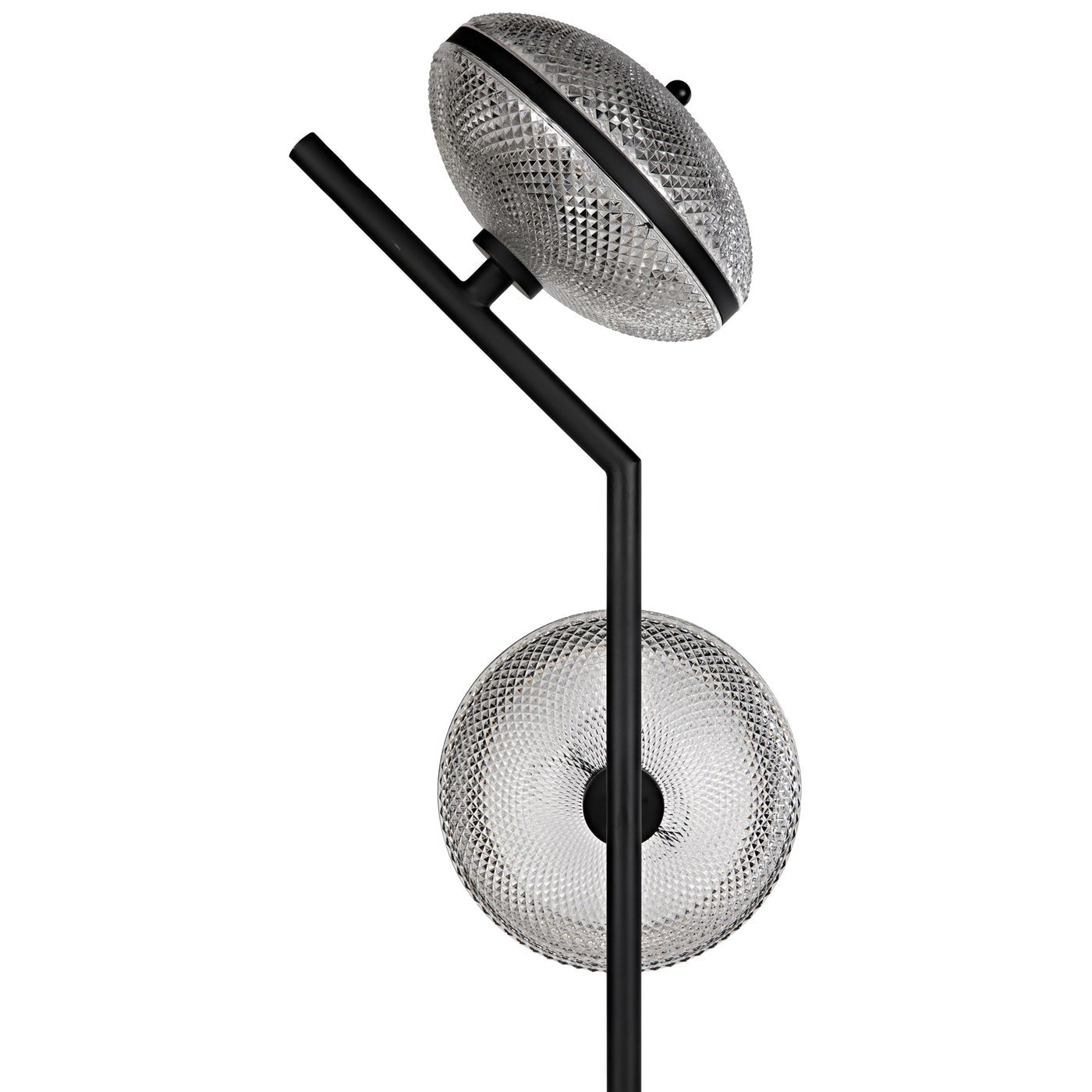Noir Gibson Floor Lamp, Black Steel