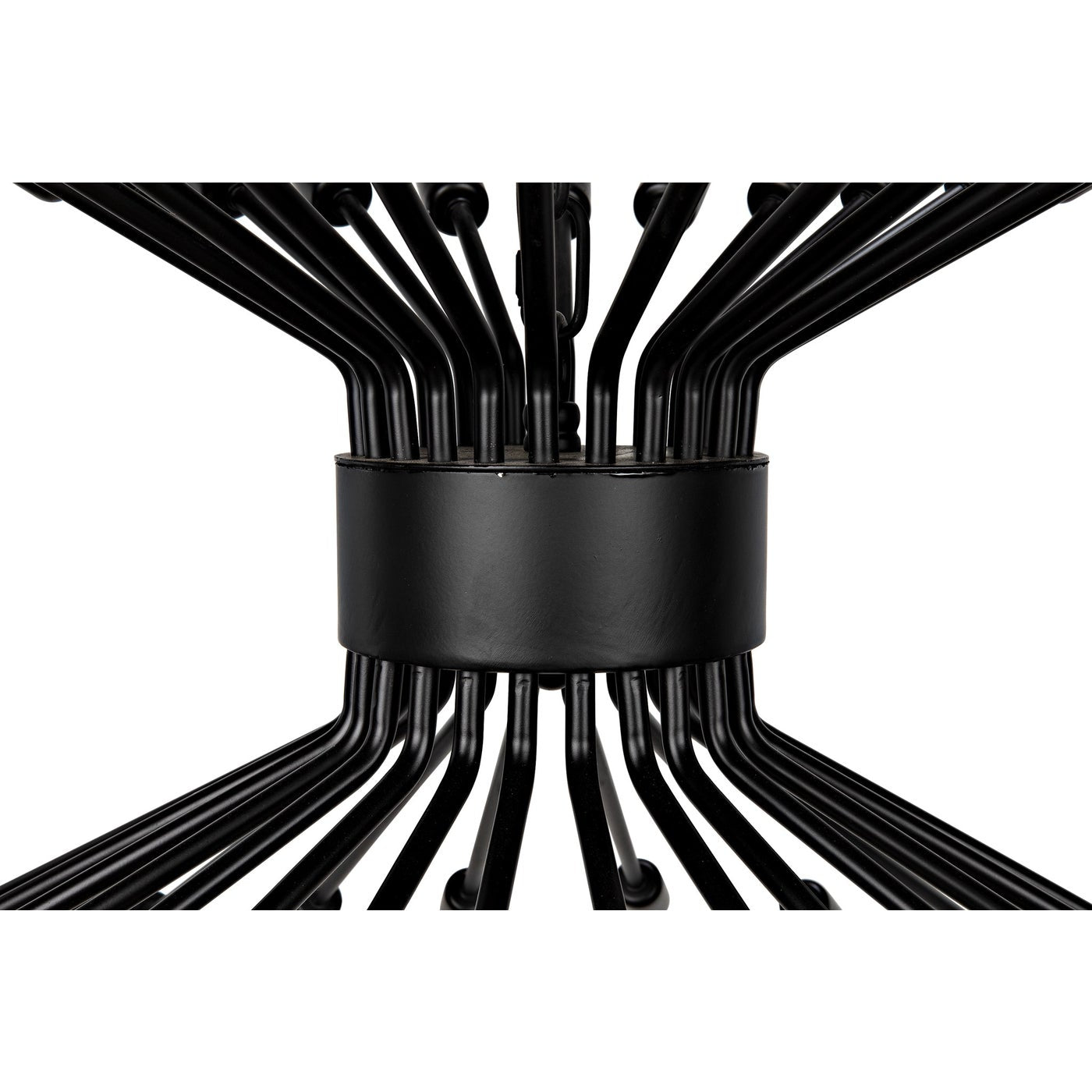 Noir Mancini Chandelier, Black Steel