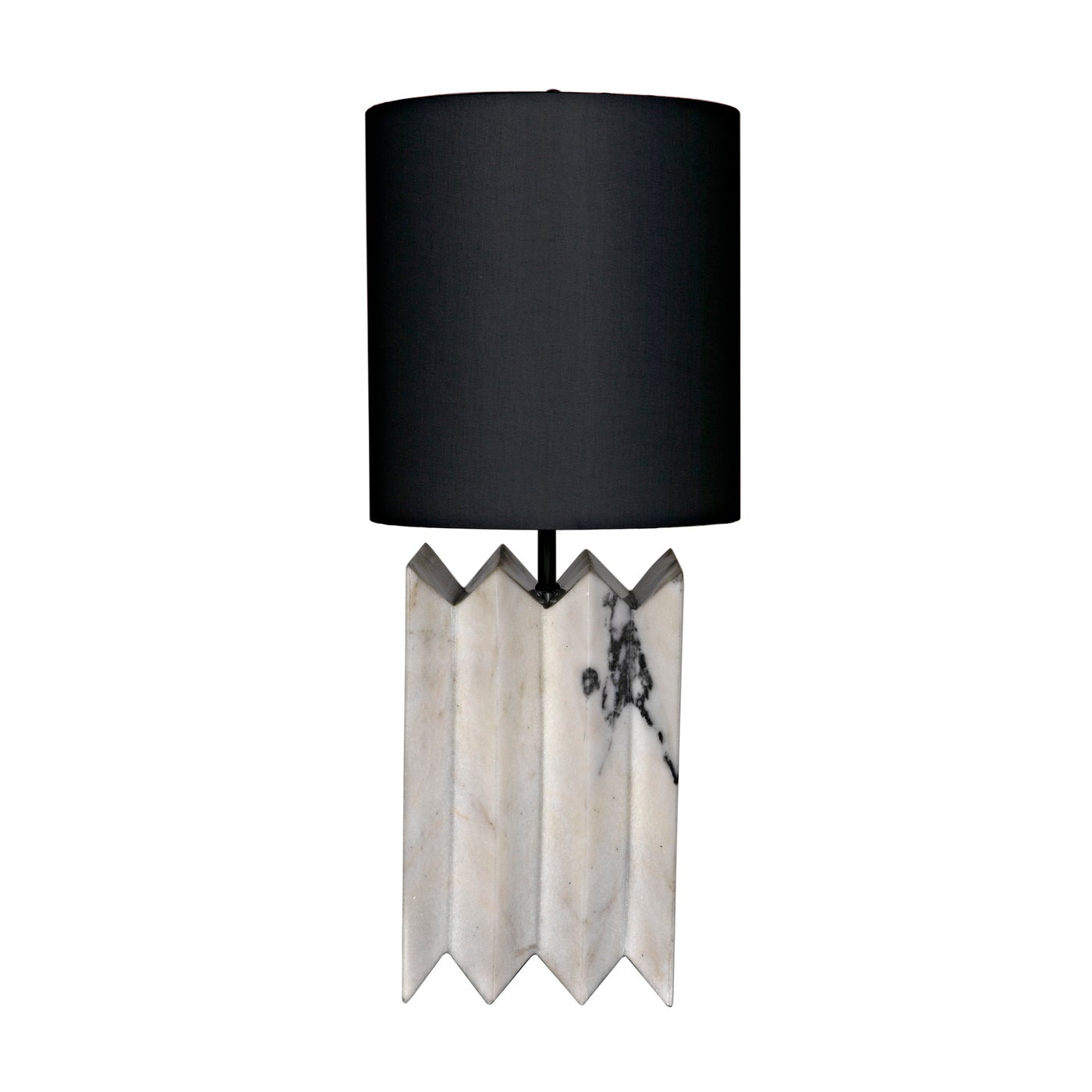 Noir Jman Lamp With Silk Shade