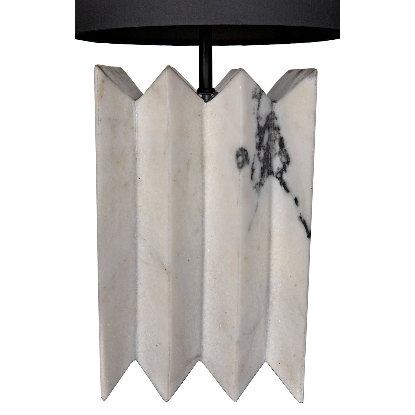Noir Jman Lamp With Silk Shade