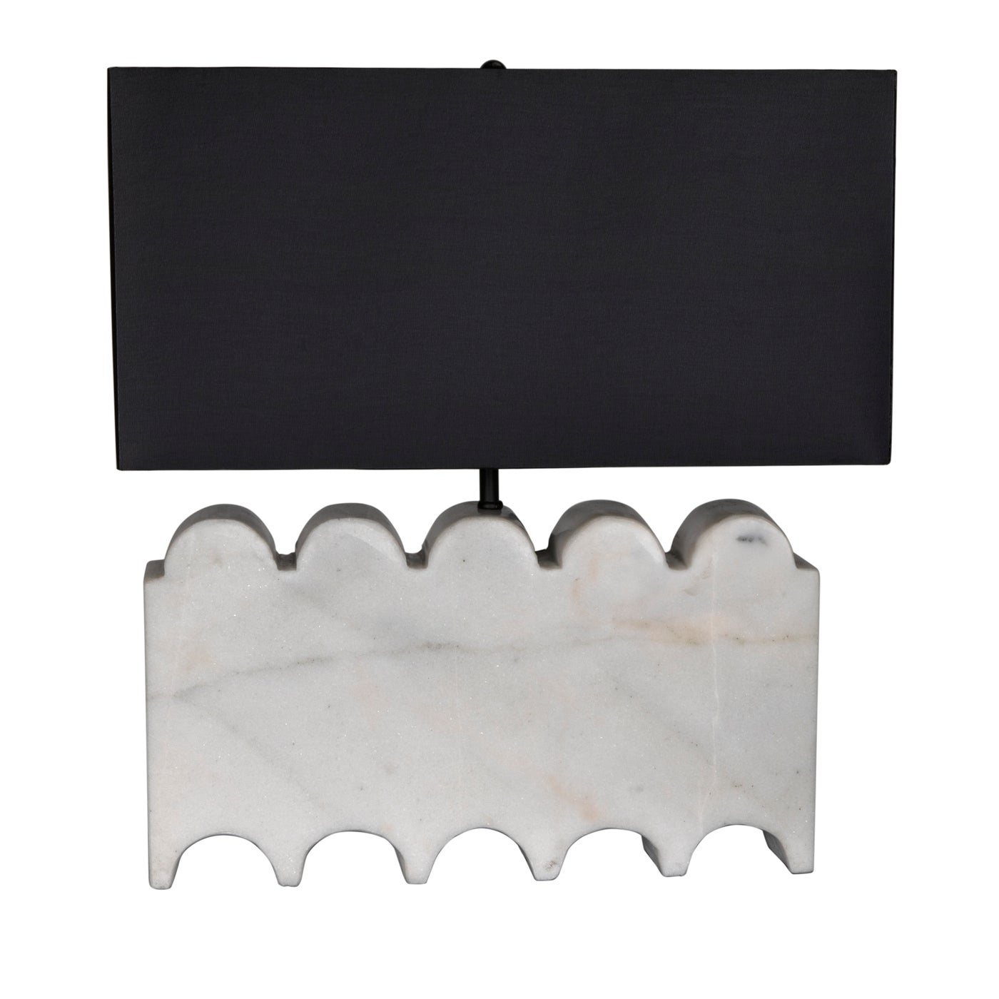 Noir Darth Lamp With Silk Shade