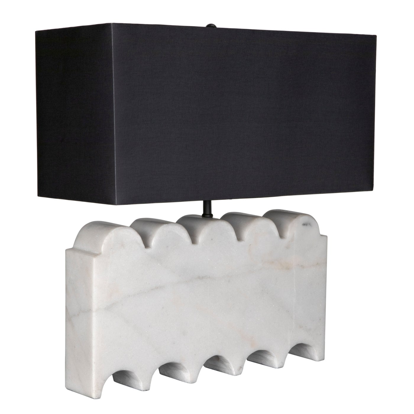 Noir Darth Lamp With Silk Shade