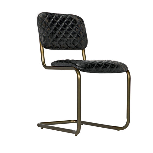 Noir 0037 Dining Chair, Steel And Leather
