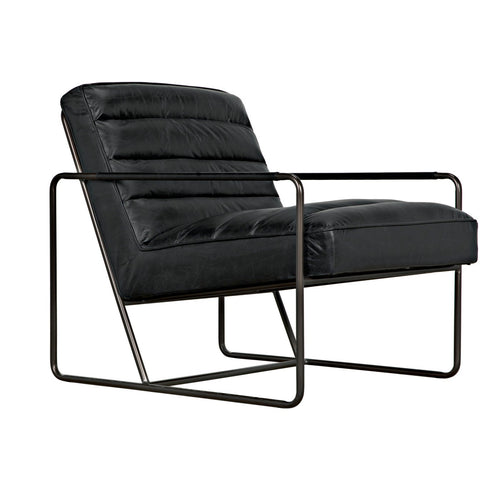 Noir Demeter Chair, Metal And Leather