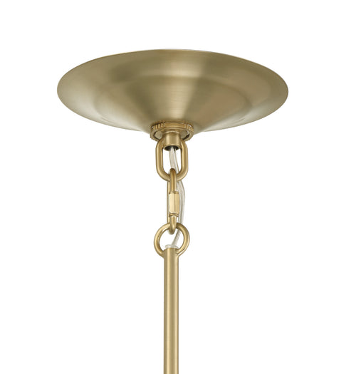 Lumanity Lincoln Tapered Metal 11" Dome Antique Brass Pendant Light